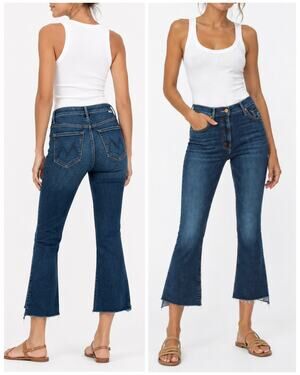 Mother Insider Crop Step Fray size 26 Teaming Up High Rise Stretch